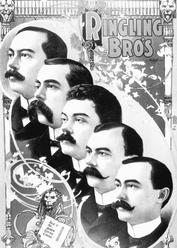 The circus program portrait of the Ringling Brothers