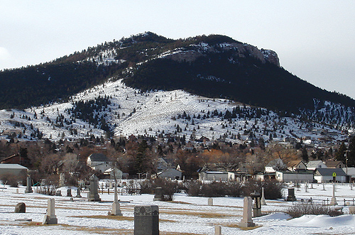 Historic Reeder's Alley in the Winter. Helena, Montana.