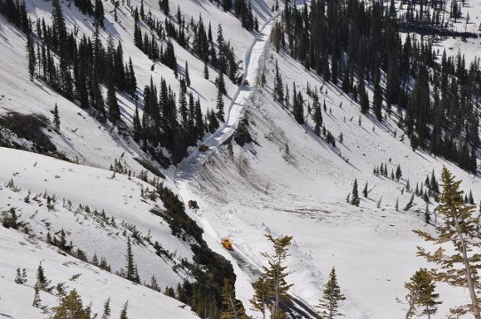 plowing snow in Glacier Park