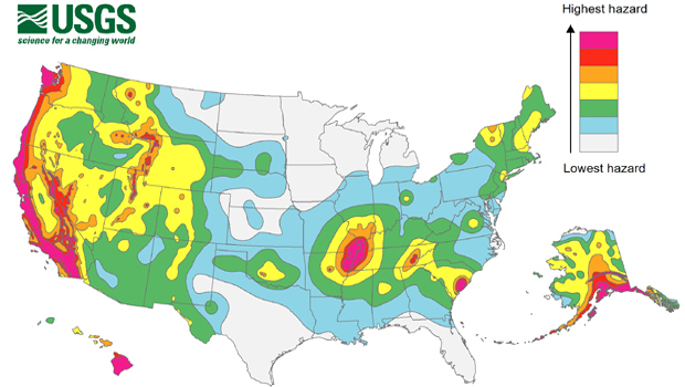 earthquake map