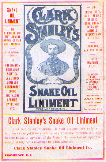 Charles Stanley snake oil liniment