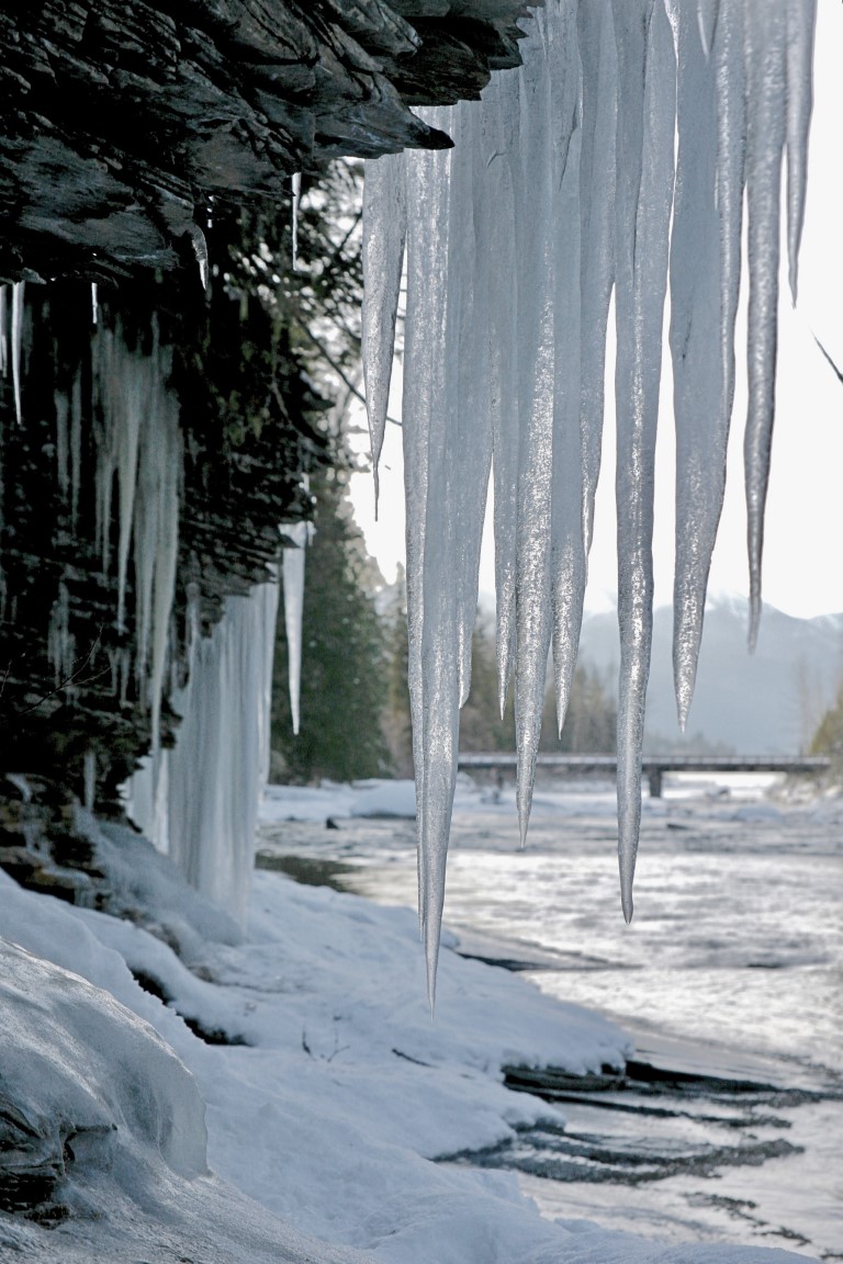 Icicles in Glacier