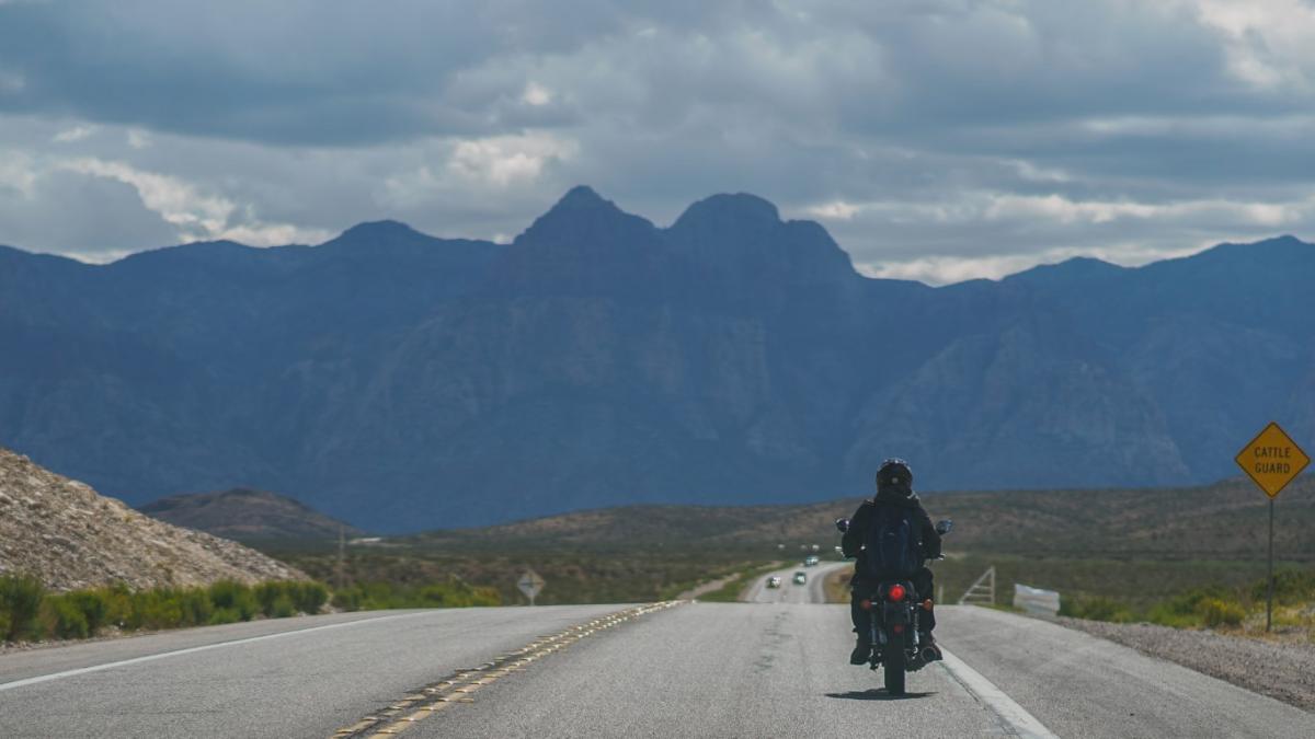 Motorcycle on road