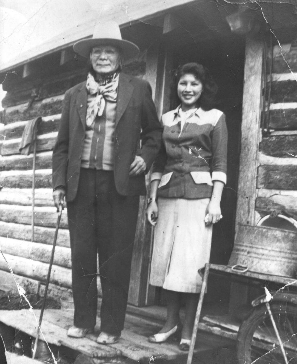 Ovila Cheff and Marie Caron, 1905. Bud Cheff's grandparents (Photo courtesy of Ninepipes Museum of Early Montana)