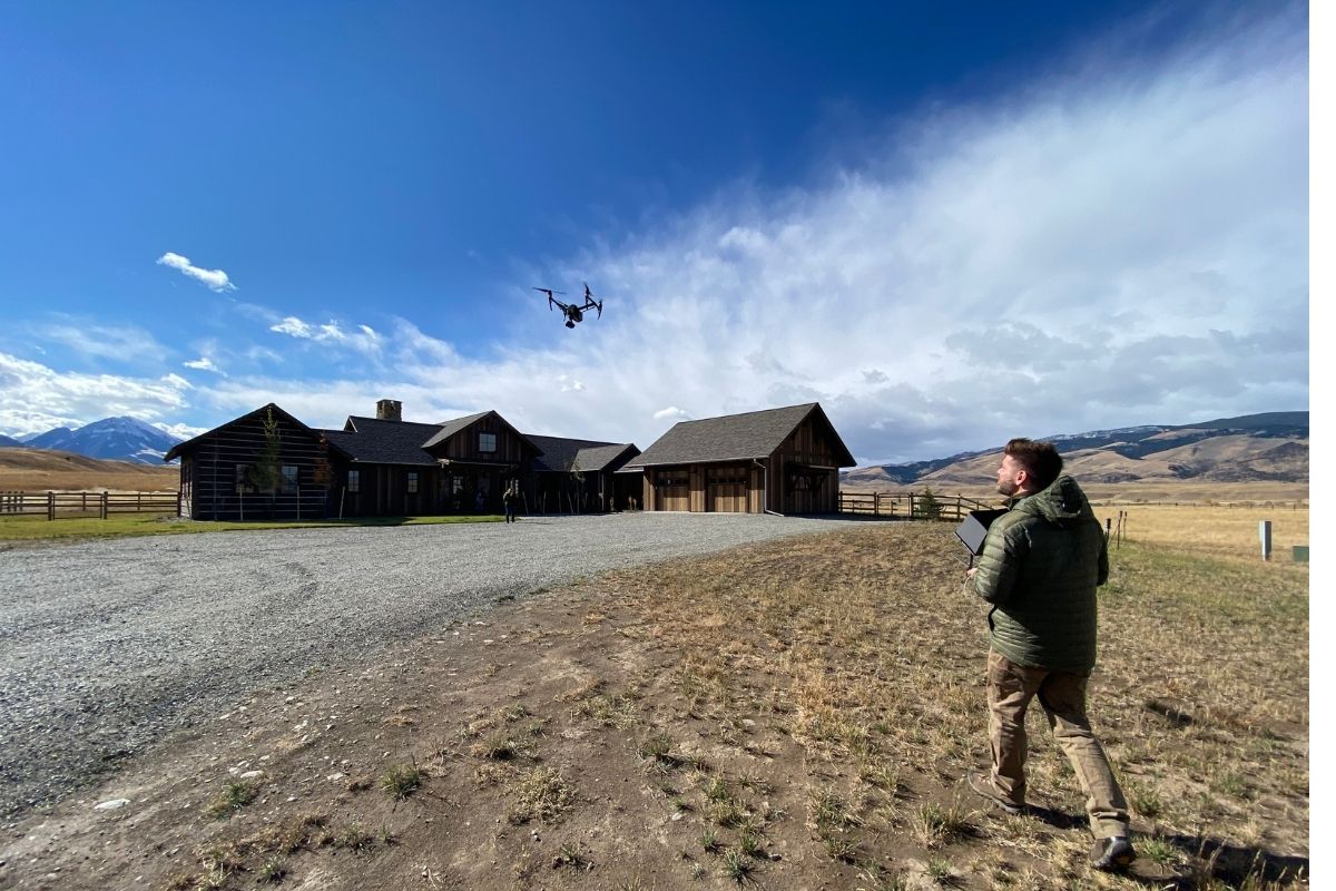 Jimmy operating a drone
