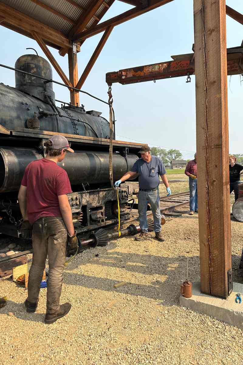 Working on the front buffer beam.
