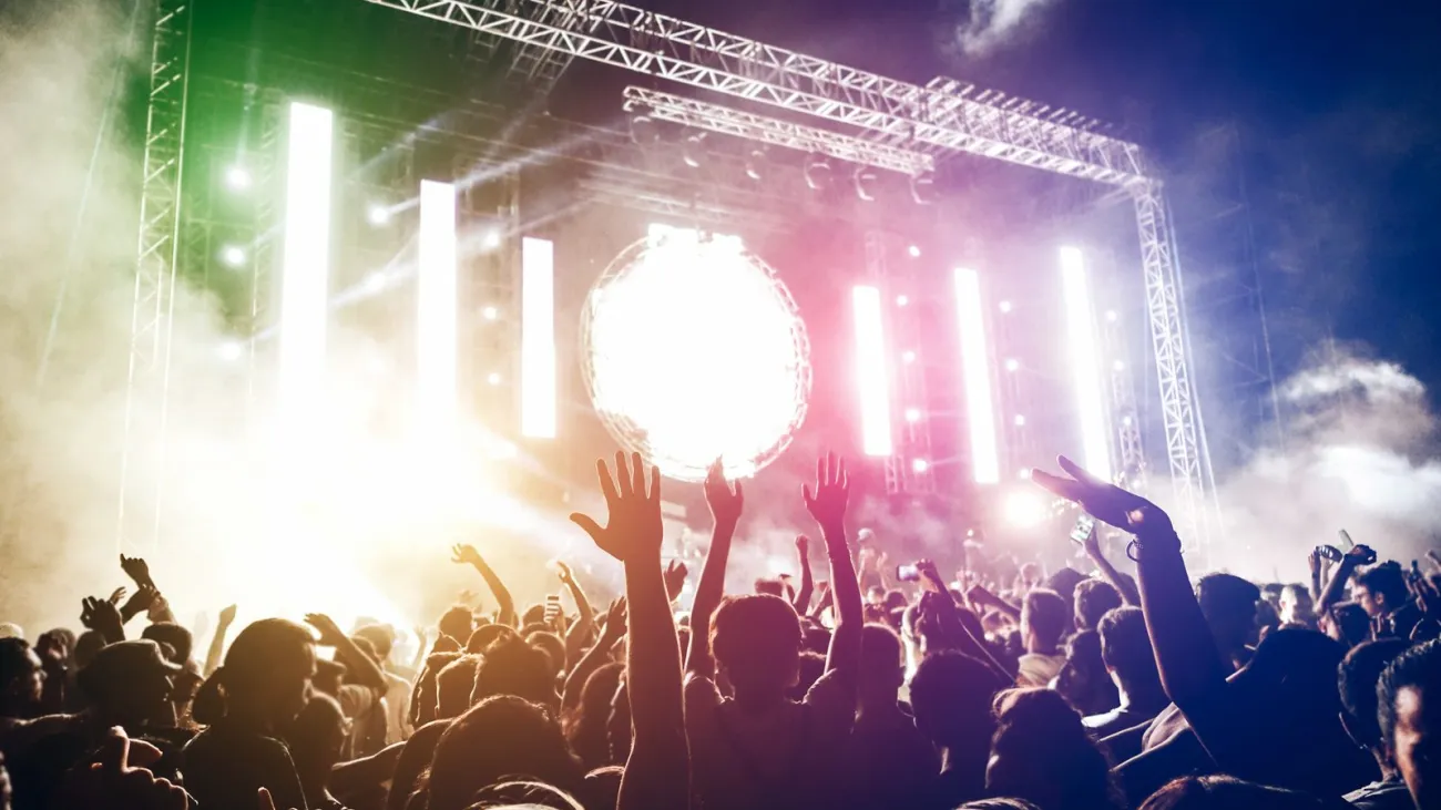 People dancing at a New Year's Eve party