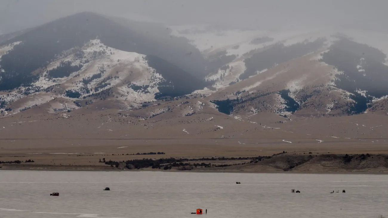 Ice Fishing On Canyon Ferry Lake