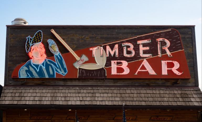 Timber Bar Sign, Big Timber