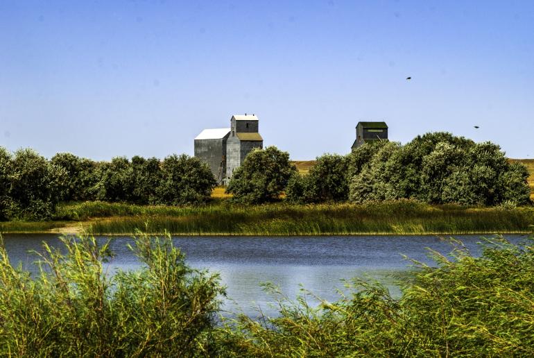 Grain Elevators at Lindsay, Montana