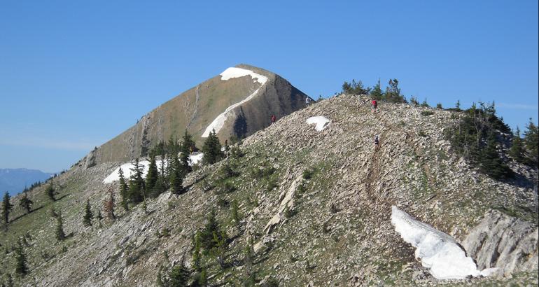 Approaching Saddle Peak in the Bridger Range