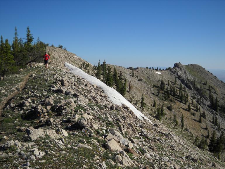 Following the trail along Bridger Peak