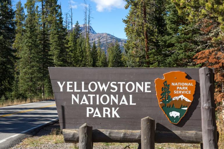 Yellowstone Entrance Sign