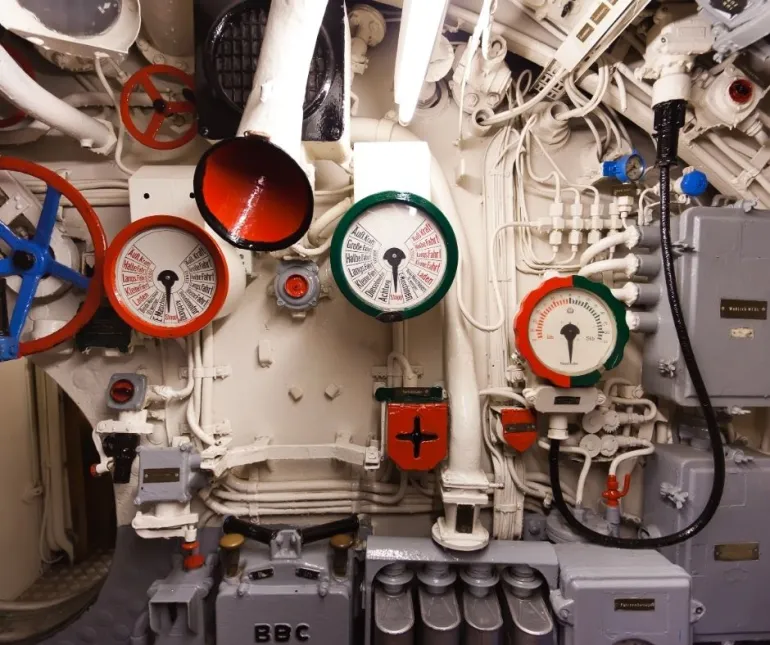 Interior of a submarine