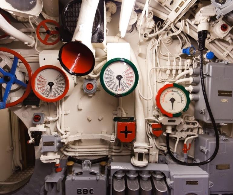 Interior of a submarine