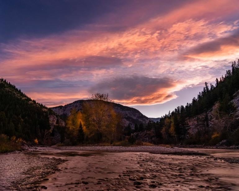 Sun River sunset