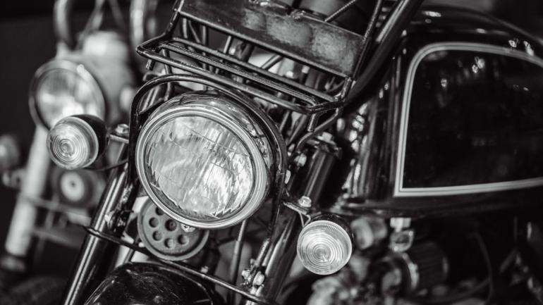 Vintage motorcycle headlight