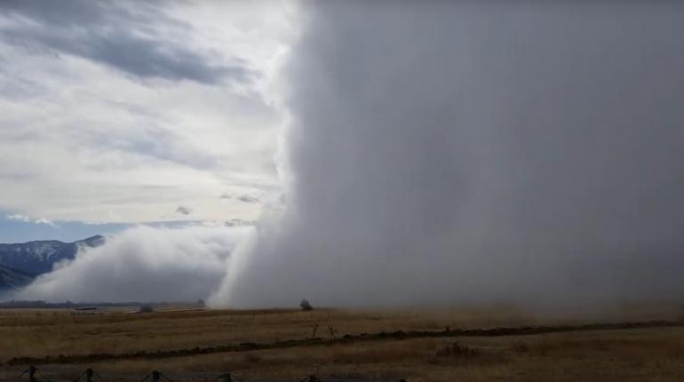 Wall of weather in Belgrade, MT