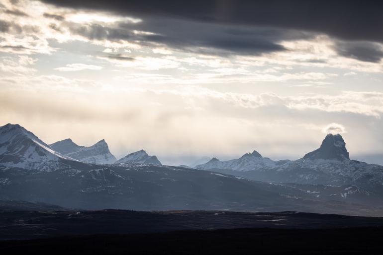 Chief Mountain silhouette 