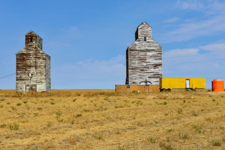 Grain elevators in Montana