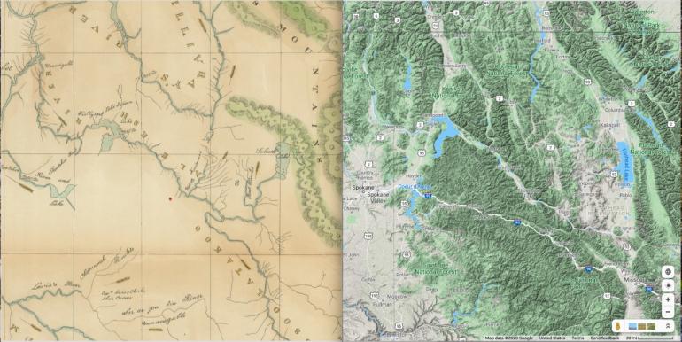 Side by side map comparison