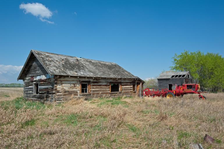Old building with swather
