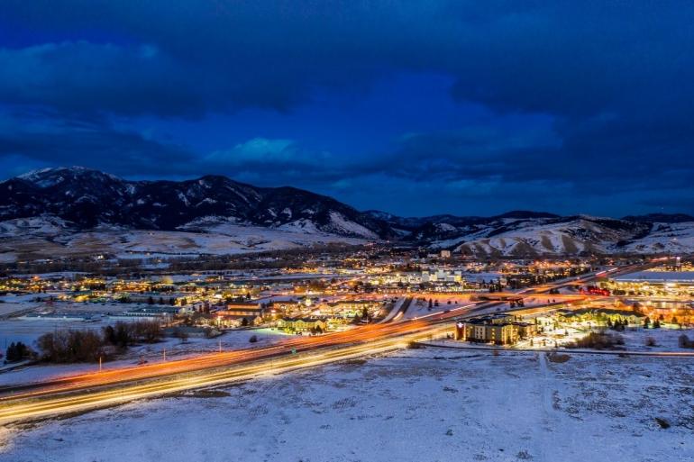 Bozeman at night