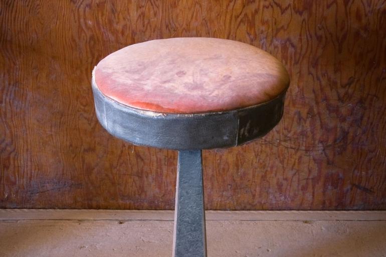 Dusty bar stool