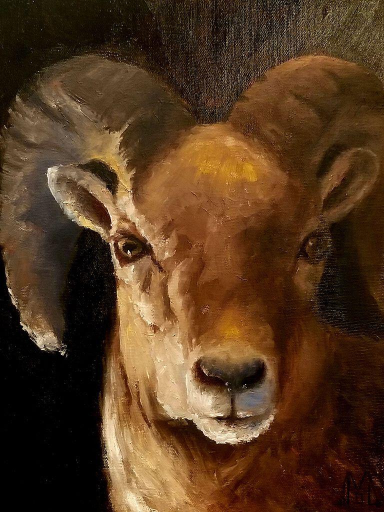 Deborah McKenna painting ram