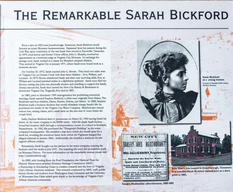 Sarah Bickford plaque