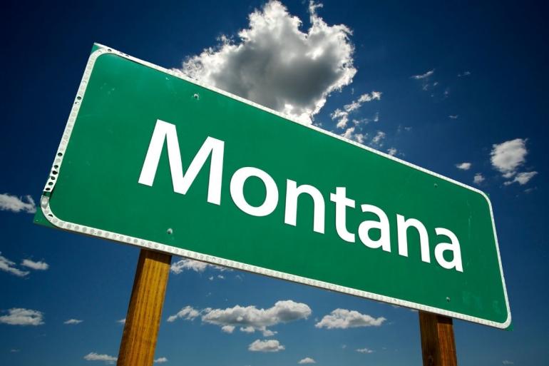 Montana road sign