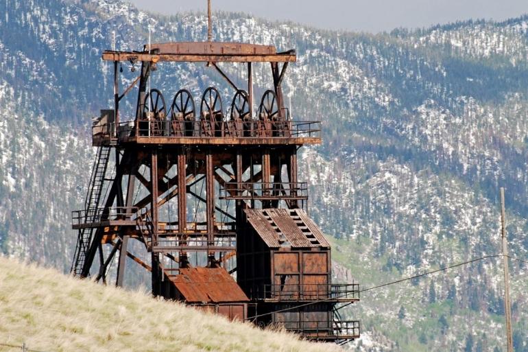 Rusted headframe, Butte