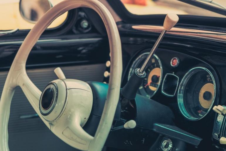 Interior, vintage car