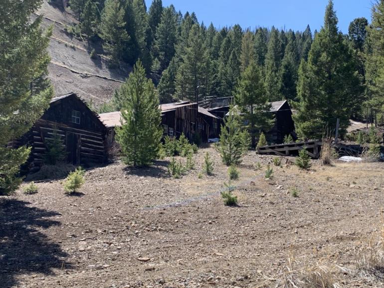 Ruins at Charter Oak Mine.  Photo by Carl Davis