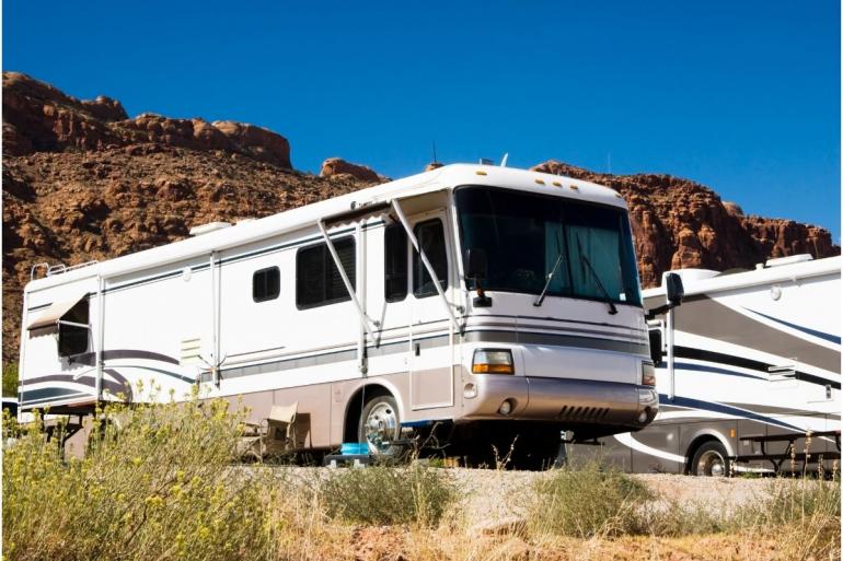 RV in the desert