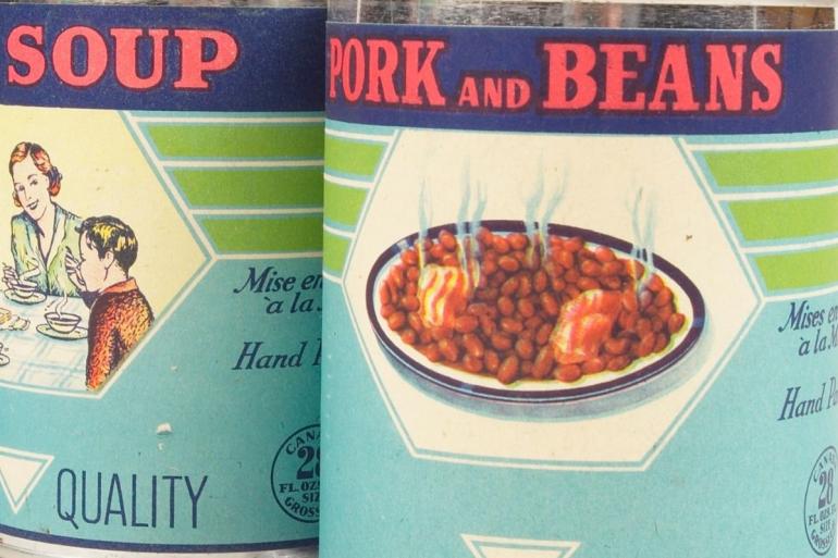 Old can of pork and beans