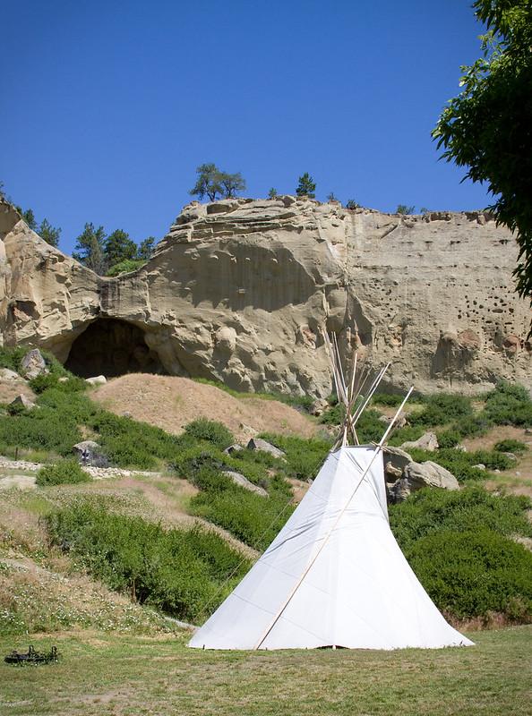 Tepee in front of Pictograph Cave