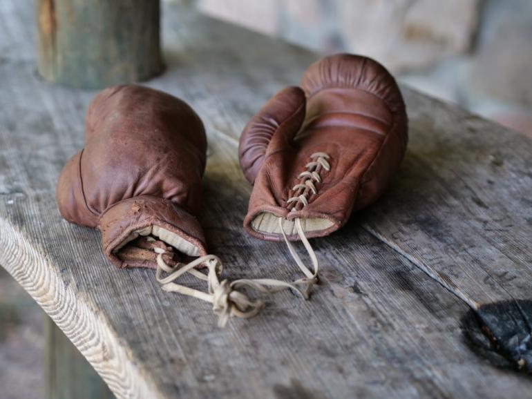 Old boxing gloves