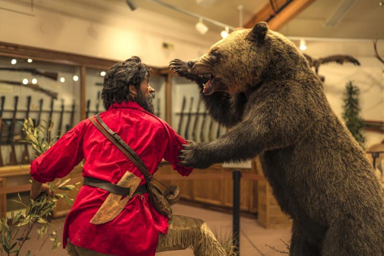 Diorama of Hugh Glass's Bear Attack, Courtesy of the Museum of the Mountain Man