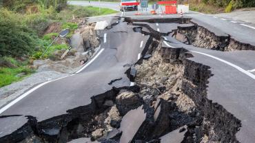 Road Damaged by Earthquake