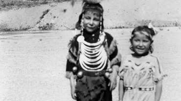Joe and Eva Mae Butterfly of the Blackfeet Tribe near Glacier National Park circa 1930-1940. 
