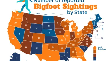 Bigfoot sightings by state