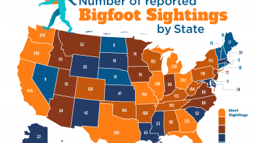 Bigfoot sightings by state