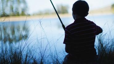 Little boy fishing