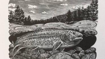 Fish engraving by Wesley Bates