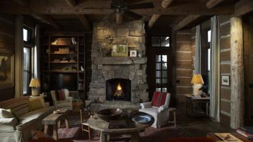 Log home interior