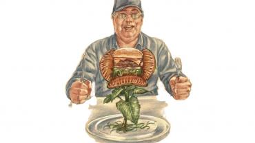 Old Broke Rancher eats Fake Meat