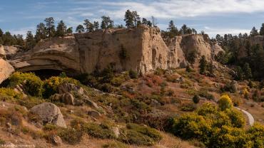 Tepee in front of Pictograph Caves