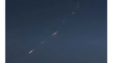 Space Junk Entering Atmosphere 