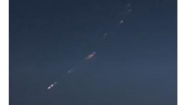 Space Junk Entering Atmosphere 